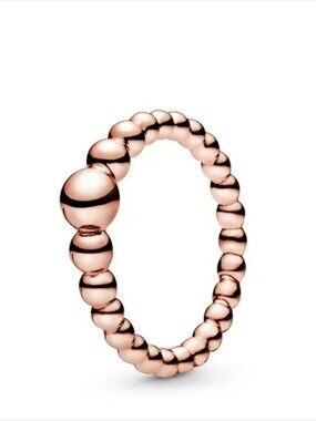 Pandora Rose Gold String Of Beads Ring